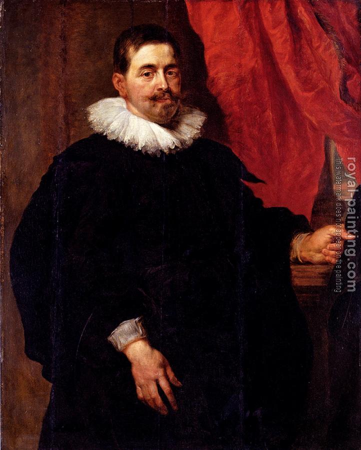 Peter Paul Rubens : Portrait Of A Man, Probably Peter Van Hecke